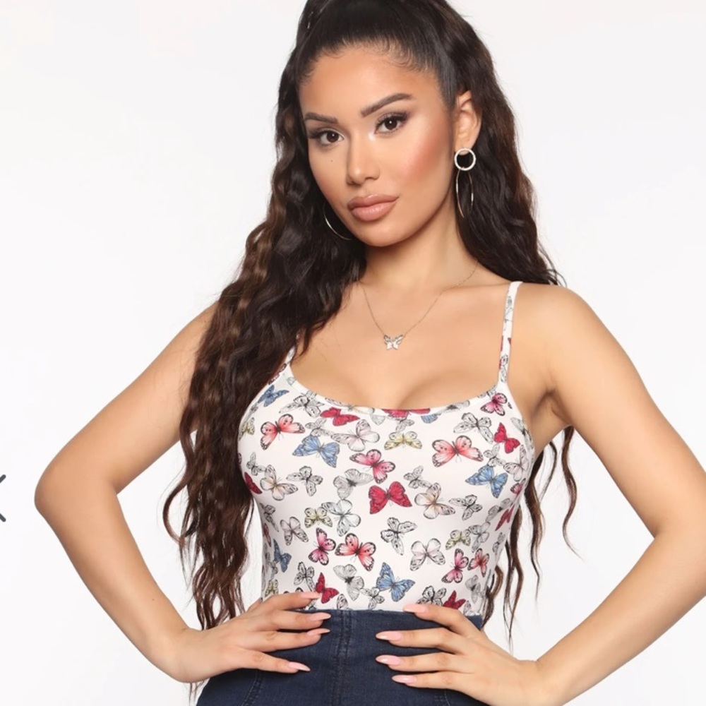 Butterfly Cropped Tank